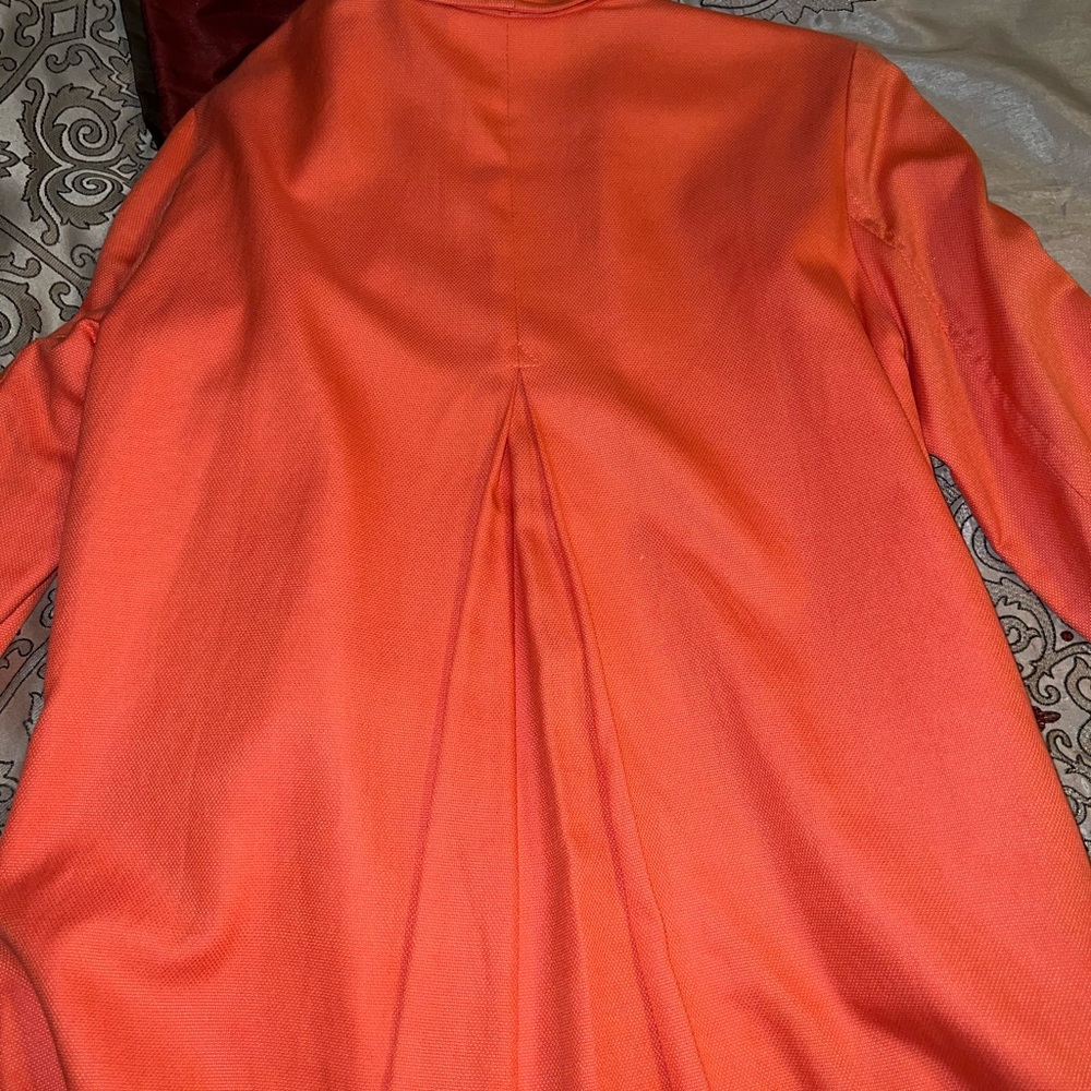 Orange blazer, size 8, brand is Coldwater Creek